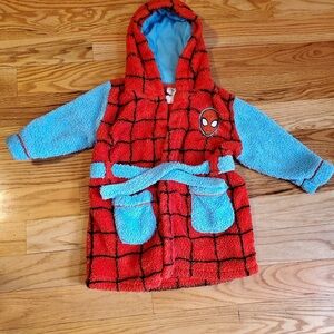 Disney Red and Blue Fuzzy Kids' Robe